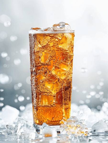 夏日夏天可乐清凉冰块啤酒冷饮摄影图