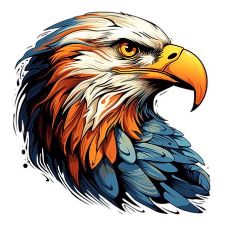 创意老鹰动物元素免抠动物鸟类图案