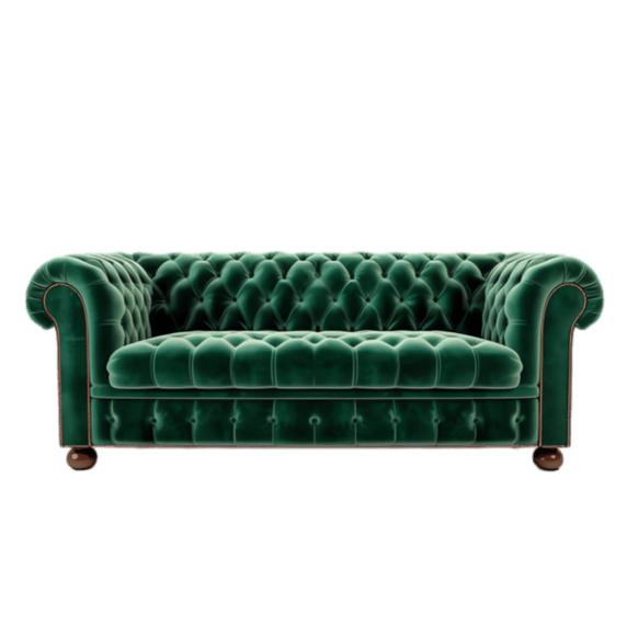 创意绿色家具家居沙发元素立体免抠图案