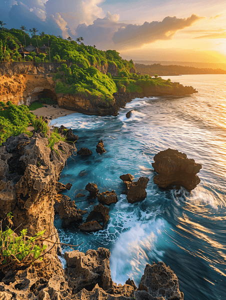 创意旅游风景大海巴厘岛海平面摄影图