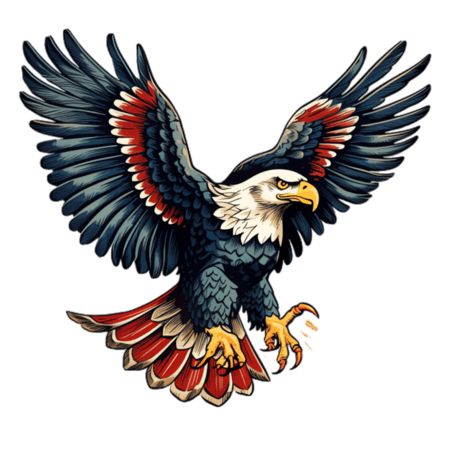 创意动物鸟类老鹰徽章元素免抠图案