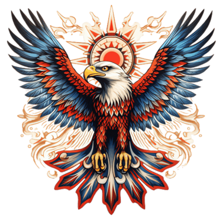 创意老鹰动物鸟类徽章元素免抠图案