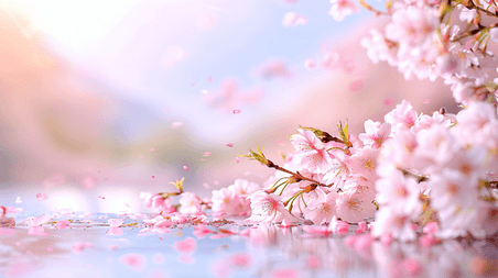 创意盛开的美丽樱花春天花朵植物背景摄影18