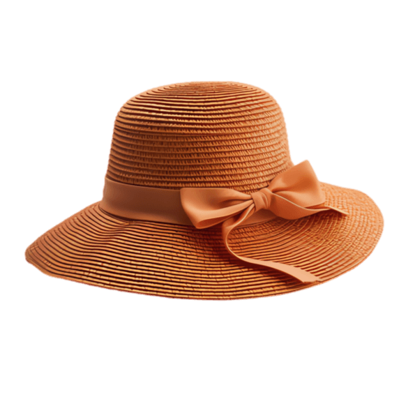创意简约草帽夏天夏季防晒帽子元素免抠图案