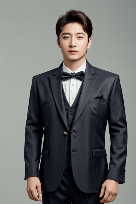 创意西装革履的年轻男模特商务办公人像摄影图6