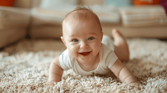 幼儿母婴人像趴在地毯上的婴儿摄影3
