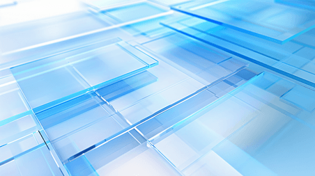 蓝色大气企业宣传商务流体玻璃抽象几何流体背景68