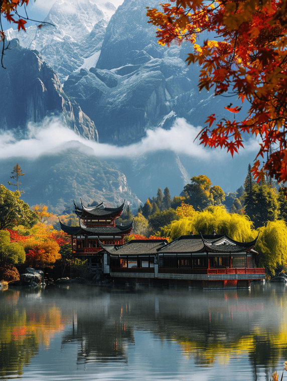 创意中国优雅美丽桂林丽江美丽的风景