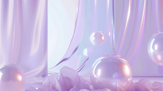 创意紫色水珠唯美合成创意素材背景