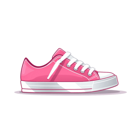 创意粉色帆布鞋鞋子元素免抠图案