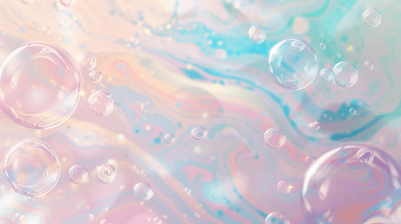 创意彩色缤纷梦幻气泡的背景