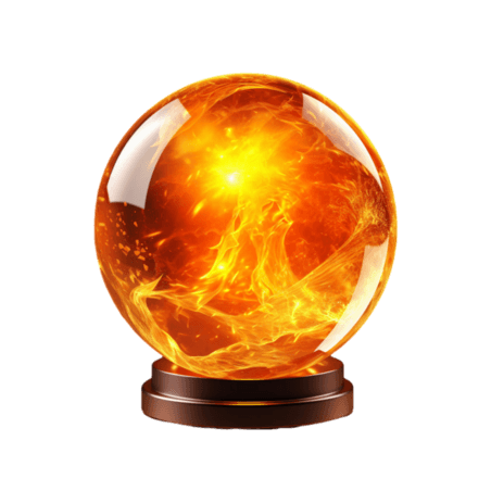 游戏元素火魔法球创意火球水晶元素免抠图案