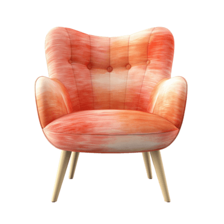 创意真皮沙发元素立体粉色家具椅子免抠图案