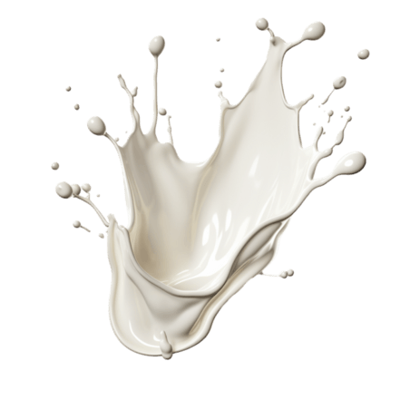 创意牛奶水花泼溅流动写实AI元素乳制品奶制品元素