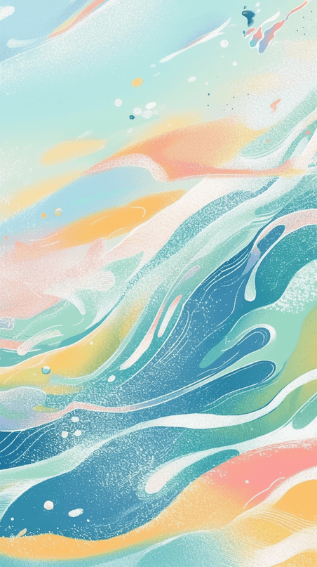 创意夏日清新弥散风质感波浪纹理底纹素材