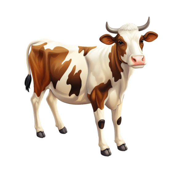 创意奶牛黄牛动物畜牧业乳制品牲畜免扣元素装饰素材