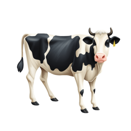 创意奶牛畜牧业乳制品3d动物牲畜免扣元素装饰素材