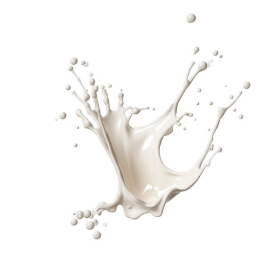 创意矢量牛奶飞溅和倾倒乳制品奶制品液体元素