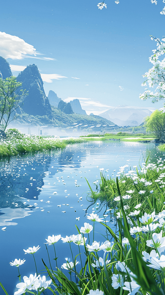 创意新疆风景我的阿勒泰自然风光背景