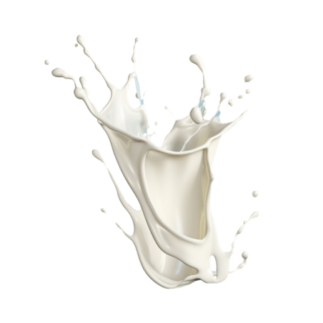 创意白色泼溅流动水花动态乳制品奶制品液体元素