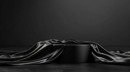 创意展台黑色窗帘合成创意素材背景