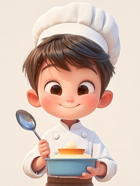 创意厨师可爱的小男孩厨师图片