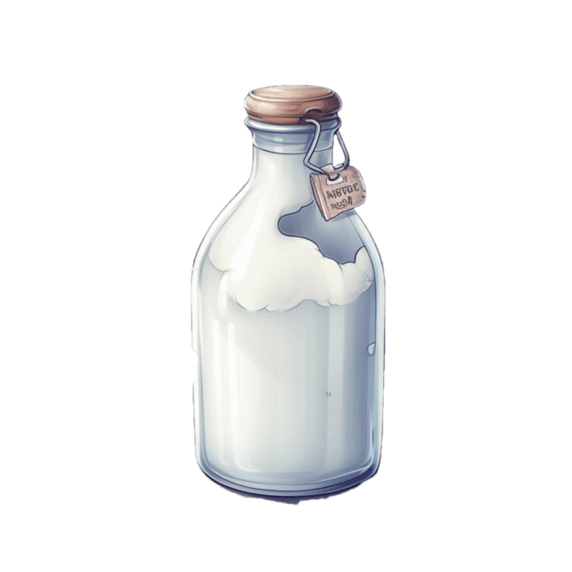 创意美味卡通手绘一瓶牛奶鲜奶奶乳制品奶制品元素