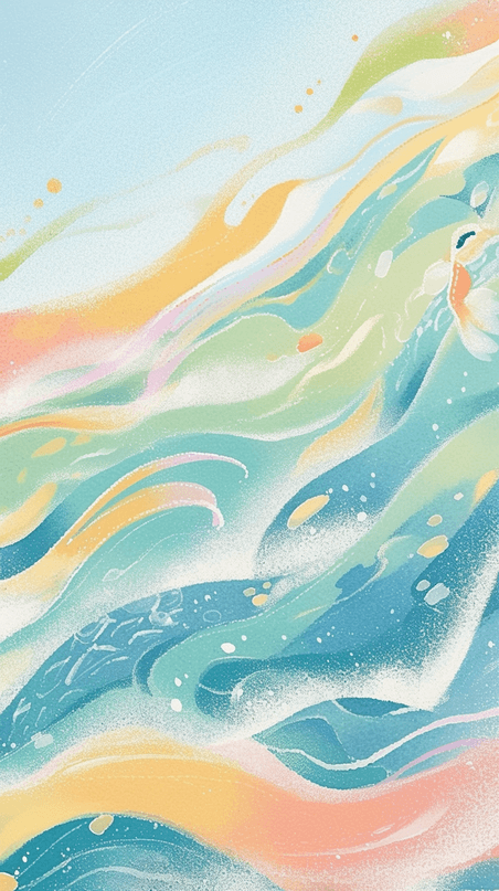 创意夏日清新弥散风质感波浪纹理底纹图片