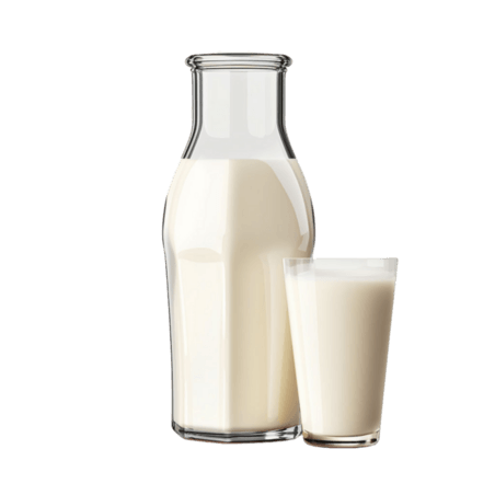 创意牛奶装饰玻璃瓶元素乳制品乳业奶制品鲜奶立体免扣图案