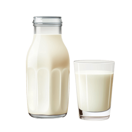 创意牛奶卡通玻璃瓶元素乳制品乳业奶制品鲜奶