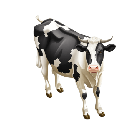 创意奶牛牛角动物牲畜畜牧业乳制品免扣元素装饰素材