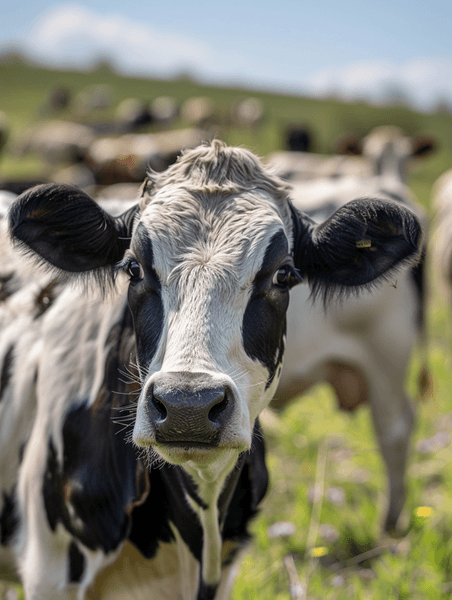 创意宾夕法尼亚州兰开斯特县的养牛场在春日动物畜牧业