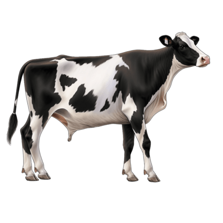 创意奶牛畜牧业乳制品家畜AI立体装饰素材