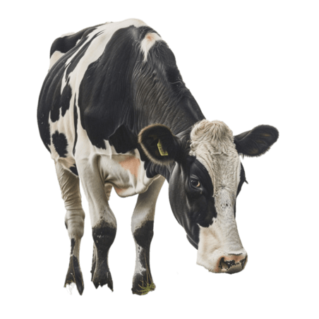 创意奶牛畜牧业乳制品低头元素立体免抠图案