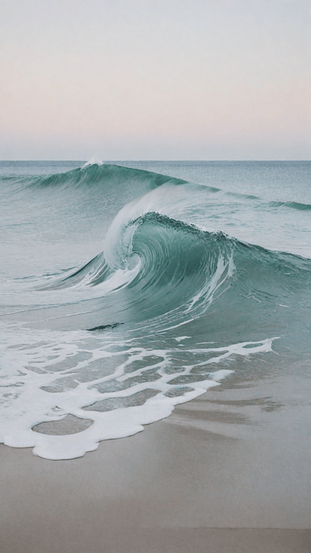 创意清新夏日海浪波纹海浪底纹背景素材