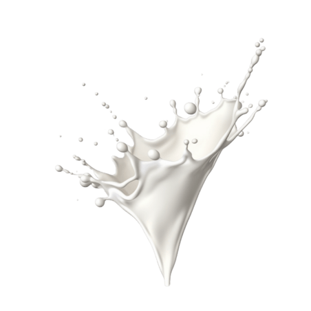 乳制品奶制品液体元素矢量牛奶飞溅和倾倒