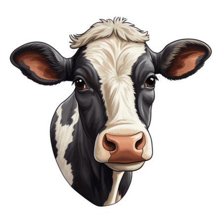 畜牧业乳制品头像奶牛元素