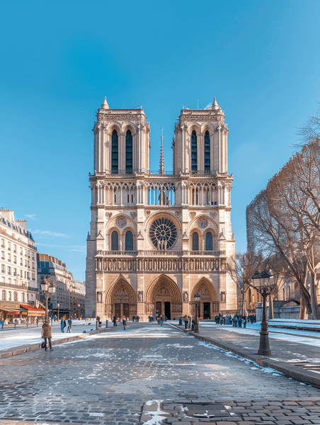 创意旅游照片大教堂巴黎圣母院