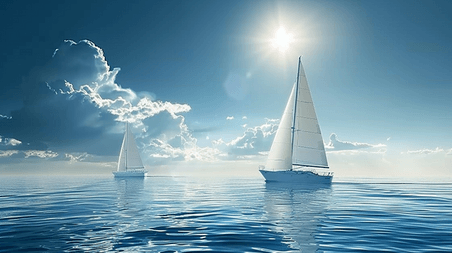创意奥运会海上帆船运动帆船背景