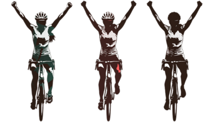 创意运动会自行车运动骑行运动员黑色剪影元素体育竞技