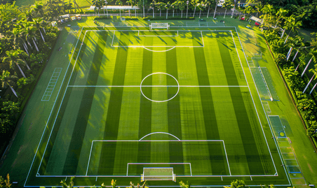 创意足球场鸟瞰欧洲杯体育运动竞技比赛操场全景