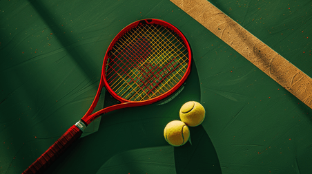 创意奥运会网球运动网球比赛网球拍网球背景