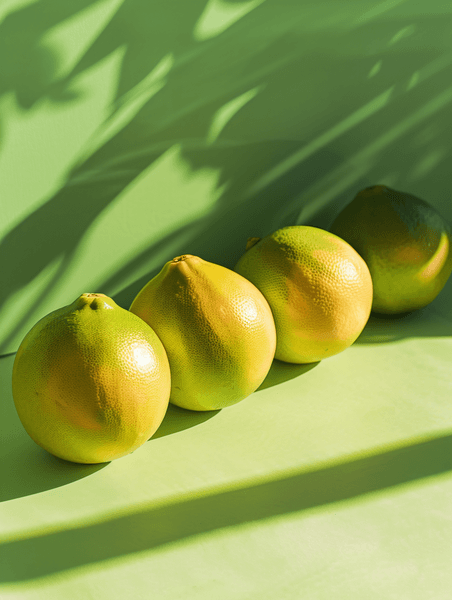 夏天夏季方形鳞片上的柚子果实绿色水果维生素C