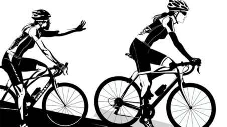 创意国际赛事自行车运动骑行运动员黑色剪影素材体育竞技