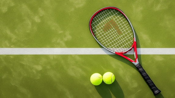 创意运动会网球运动网球比赛网球拍网球背景