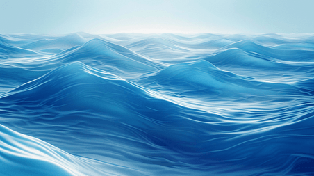 创意唯美蓝色大海海面海水海浪的背景图