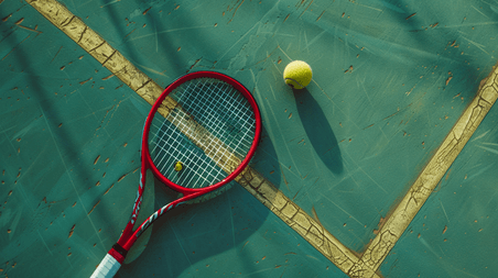 创意网球运动网球比赛网球拍网球背景