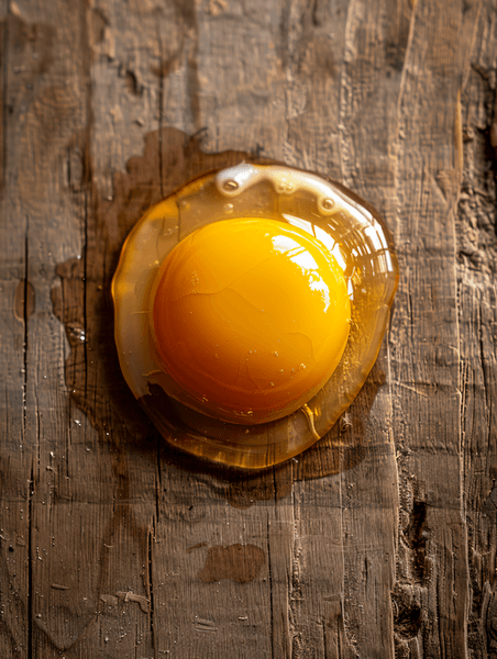 创意木材背景上生鲜鸡蛋食物