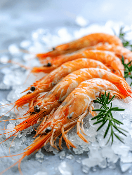 创意新鲜虾生虾或甲壳类动物餐饮美食西餐生鲜