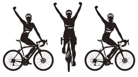 创意运动会自行车运动骑行运动员黑色剪影设计图体育竞技